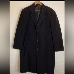 Weatherproof full length double breast peacoat Men 52 R Cashmere Black Italy